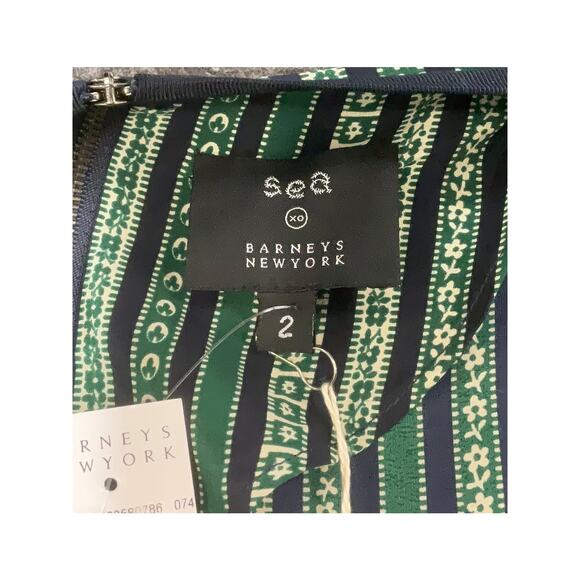 Sea New York x Barneys New York striped Silk Dress Size 2 New NWT - Picture 4 of 6